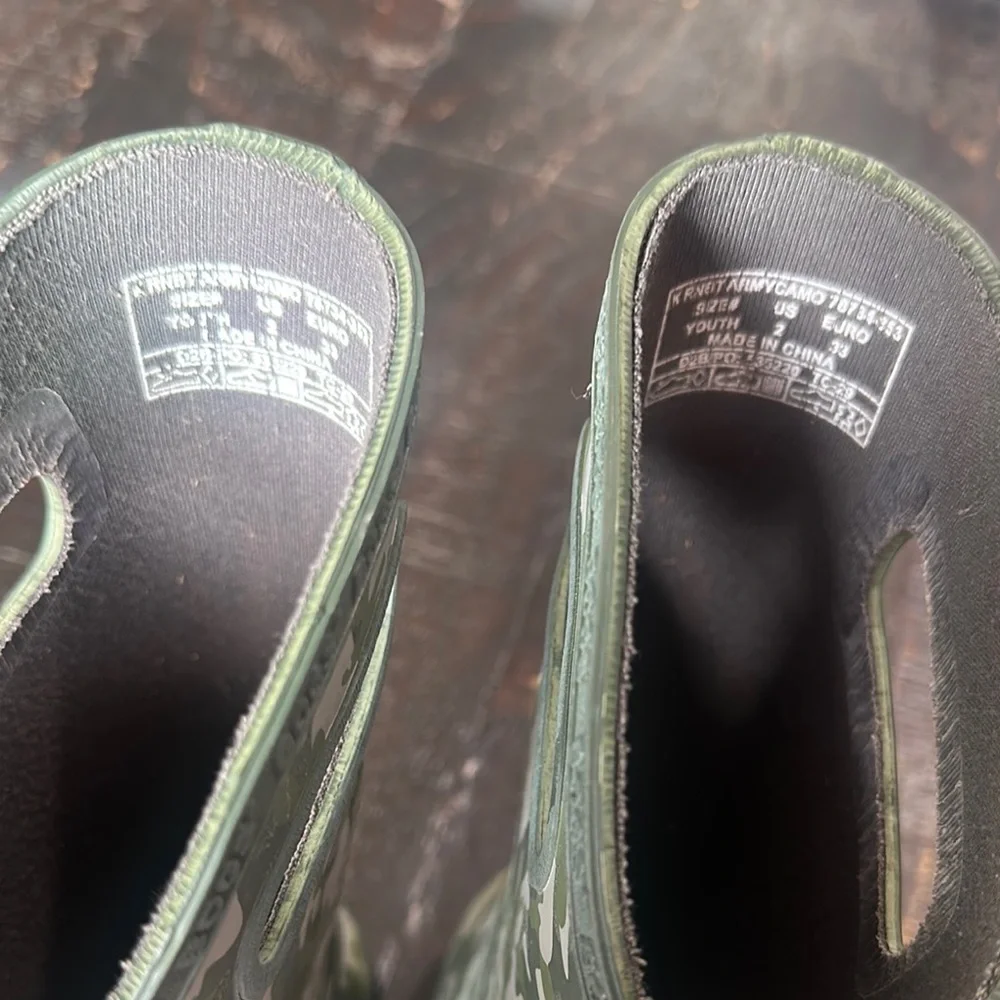 Bogs army camo Green and White Rain & Snow Boots